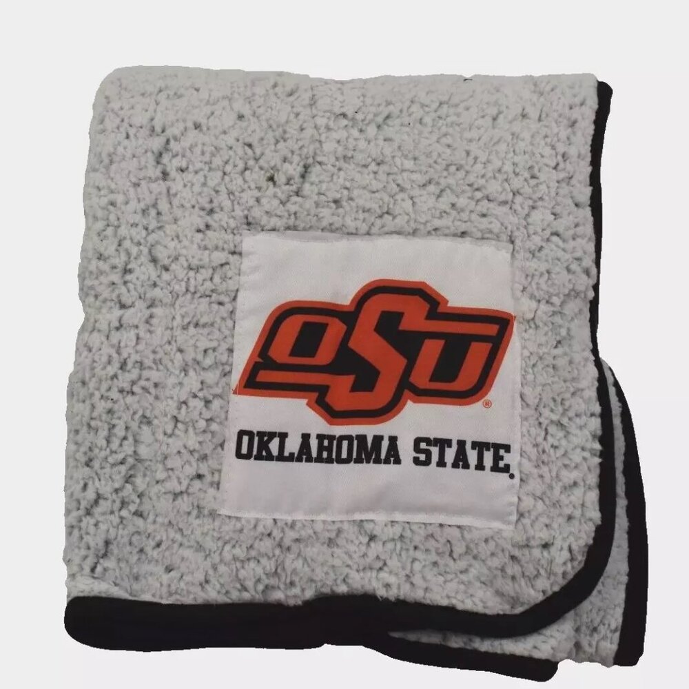 Northwest NCAA Adult OSU Oklahoma State Cowboys Sherpa Throw Blanket New 50"x60"